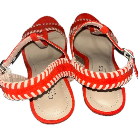 Charles by Charles David Red Wedge Sandals - Picture 5 of 12